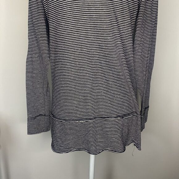 Womens Small Longsleeve Black Mystree T-shirt Stripe - Picture 7 of 7